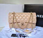 Chanel Classic Flap Bag 1113 Original Lambskin leather in Apricot with Gold 1113