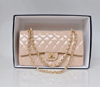 Chanel Classic Flap Bag 1113 Original Patent leather in Apricot with Gold 1113