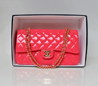 Chanel Classic Flap Bag 1113 Original Patent leather in Peach with Gold 1113
