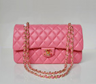 Chanel Classic Flap Bag 1113 Sheepskin leather in Pink with Multicolour CC Logo 1113