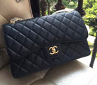 Chanel Classic Flap Bag Black Original Caviar Leather 1113 1113