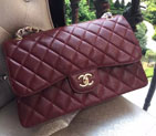 Chanel Classic Flap Bag Claret Original Caviar Leather 1113 1113