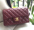 Chanel Classic Flap Bags Original Caviar Leather A1116 in Claret with Gold A1116