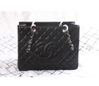 Chanel Coco Cocoon Original Sheepskin Leather Shoulder Bag A36092 Black with Silver A36092