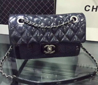 2016 Chanel Flap Shoulder Bag Iridescent Leather A68113 Black A68113