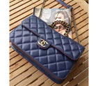 Chanel Flap Shoulder Bag Original leather A78506 Blue A78506