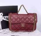 Chanel Flap Shoulder Bag Original leather A78506 Claret A78506