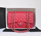 Chanel Jumbo Classic Original Lambskin leather Flap Bag A36076 Rose A36076