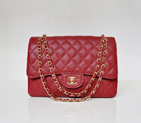 Chanel Jumbo Quilted Classic Caviar leather Flap Bag A58600 Red Gold A58600