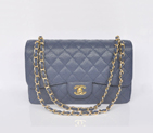 Chanel Jumbo Quilted Classic Caviar leather Flap Bag A58600 Royalblue Gold A58600