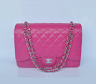 Chanel Jumbo Quilted Classic Caviar leather Flap Bag A58601 Rose Silver A58601