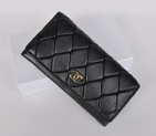 Chanel Lambskin Leather Bi-Fold Wallet C0901 Black C0901