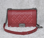 Chanel Le Boy 2014 Flap Shoulder Bag Original Leather A92105 Claret A92105