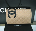 Chanel Leather Black CC Logo Long Zipper Wallet 26710 Apricot 26710
