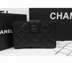 Chanel Matelasse Bi-Fold Wallet Black Original Caviar leather A48667 Silver A48667