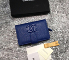 Chanel Matelasse Bi-Fold Wallet Caviar Leather A50073 Blue A50073