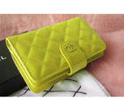 Chanel Matelasse Bi-Fold Wallet Patent Leather C004 Lemon C004