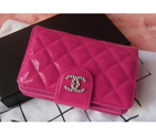 Chanel Matelasse Bi-Fold Wallet Patent Leather C004 Red C004
