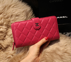 Chanel Matelasse Bi-Fold Wallet Sheepskin Leater A31507 Rose A31507