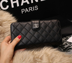 Chanel Matelasse Bi-Fold Wallet Sheepskin Leater A80137 Black A80137