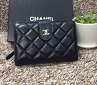 Chanel Matelasse Bi-Fold Wallet Sheepskin Leather A50073 Black A50073