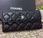Chanel Matelasse Bi-Fold Wallet Sheepskin Leather A50096 Black A50096
