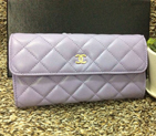 Chanel Matelasse Bi-Fold Wallet Sheepskin Leather A50096 Lavender A50096