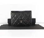 Chanel Matelasse Bi-Fold Wallet Sheepskin Leather C004 Black C004