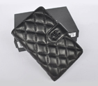 Chanel Matelasse Bi-Fold Wallet Sheepskin Leather C093 Black C093