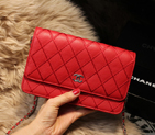 Chanel Matelasse Wallet Sheepskin Leater A80138 Red A80138