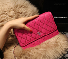 Chanel Matelasse Wallet Sheepskin Leater A80139 Rose A80139