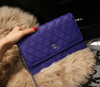 Chanel Matelasse Wallet Sheepskin Leater A80139 Royal A80139