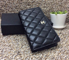 Chanel Matelasse Zip Around Wallet Sheepskin A31508 Black A31508