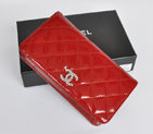 Chanel Patent Leather Bi-Fold Wallet A31508 Red A31508