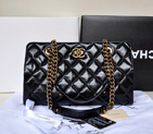 Chanel Perfect Edge Original Shiny Calf Leather Shoulder Bag A67030 Black A67030