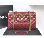 Chanel Perfect Edge Shiny Calf Leather Shoulder Bag A37010 Burgundy A37010