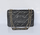 Chanel Sheepskin Leather Flap Shoulder Bag A67748 Black A67748