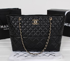 Chanel Sheepskin Leather Shoulder Bag A76600 Black A76600