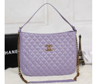 Chanel Sheepskin Leather tote shoulder Bag A2238 Purple A2238