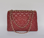 Chanel Shopping Bag Sheepskin Leather A30177 Claret A30177