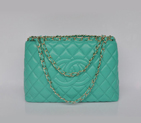 Chanel Shopping Bag Sheepskin Leather A30177 Lake green A30177