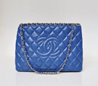Chanel Shopping Bag Sheepskin Leather A50495 Blue A50495