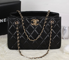 Chanel Shopping Bag Sheepskin Leather A52231 Black A52231