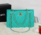 Chanel Shopping Bag Sheepskin Leather A52231 Green A52231