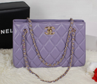 Chanel Shopping Bag Sheepskin Leather A52231 Light Purple A52231