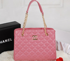 Chanel Shopping Bag Sheepskin Leather A52233 Cherry pink A52233