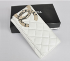 Chanel Snake CC logo Bi-Fold Wallet A514 in White A514