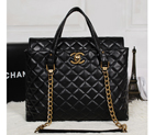 Chanel Tote Shoulder Bag Cowhide leather 47480 Black 47480
