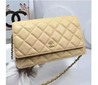 Chanel WOC mini Flap Bag Apricot Original Caviar leather A33808 A33808