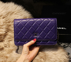 Chanel mini Flap Bag A31157 Purple Original Sheepskin Leather A31157